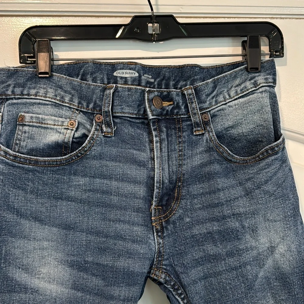 Old Navy Blue Skinny Jeans Classic Style Boys Size 29x30 12-14yrs old